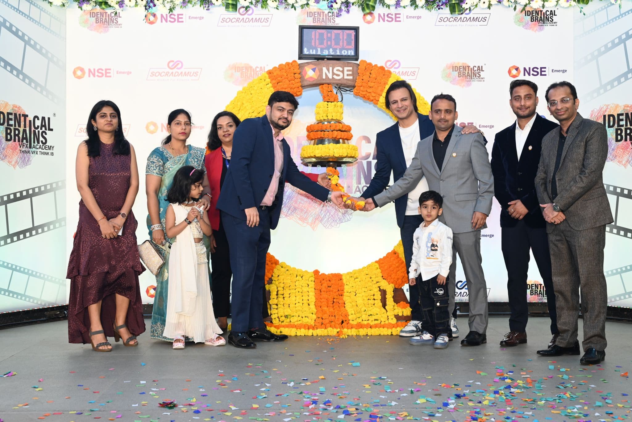 Official listing ceremony of Identical Brains Studios celebrating the milestone.